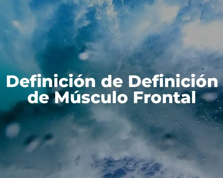 Definición de Definición de Músculo Frontal
