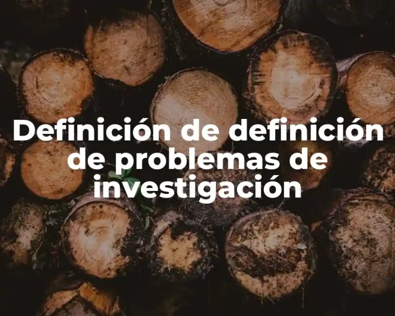 Definición de definición de problemas de investigación