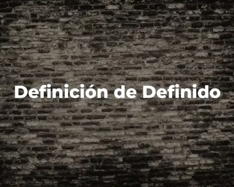 Definición de Definido