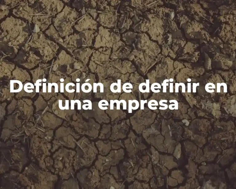 Definición de definir en una empresa