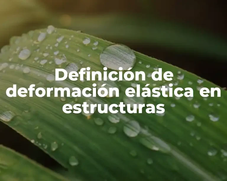 Definición de deformación elástica en estructuras
