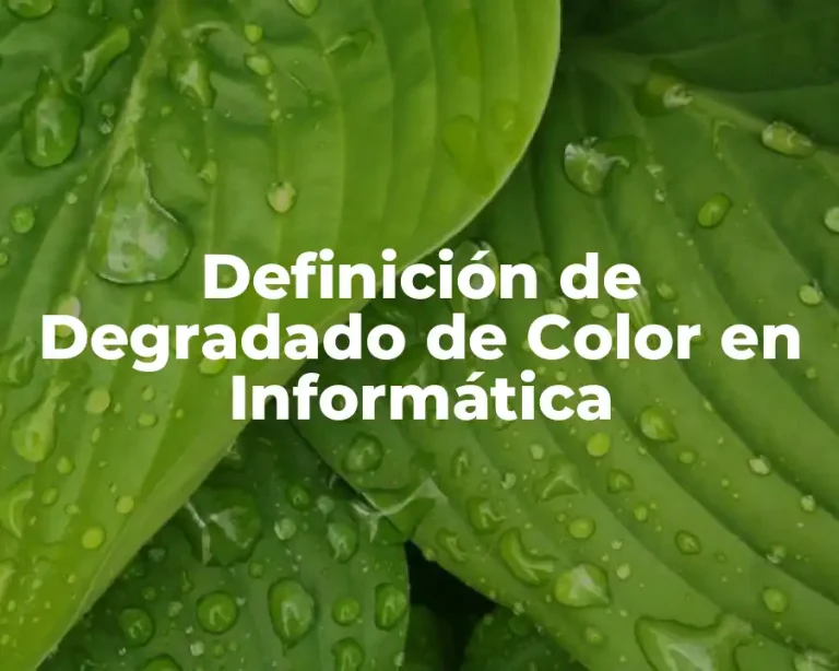 Definición de Degradado de Color en Informática