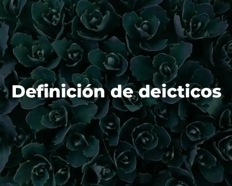 Definición de deicticos