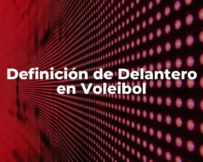 Definición de Delantero en Voleibol