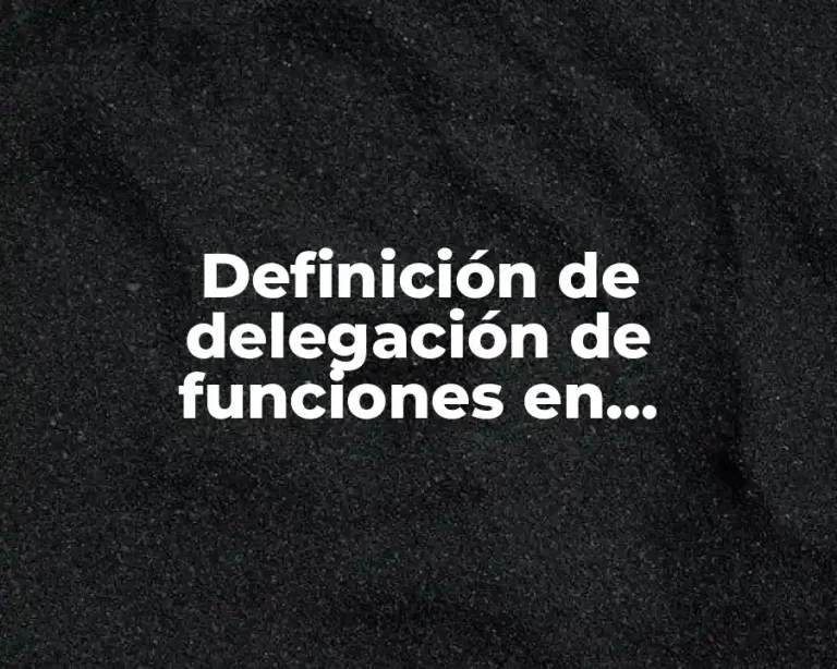Definición de delegación de funciones en informática