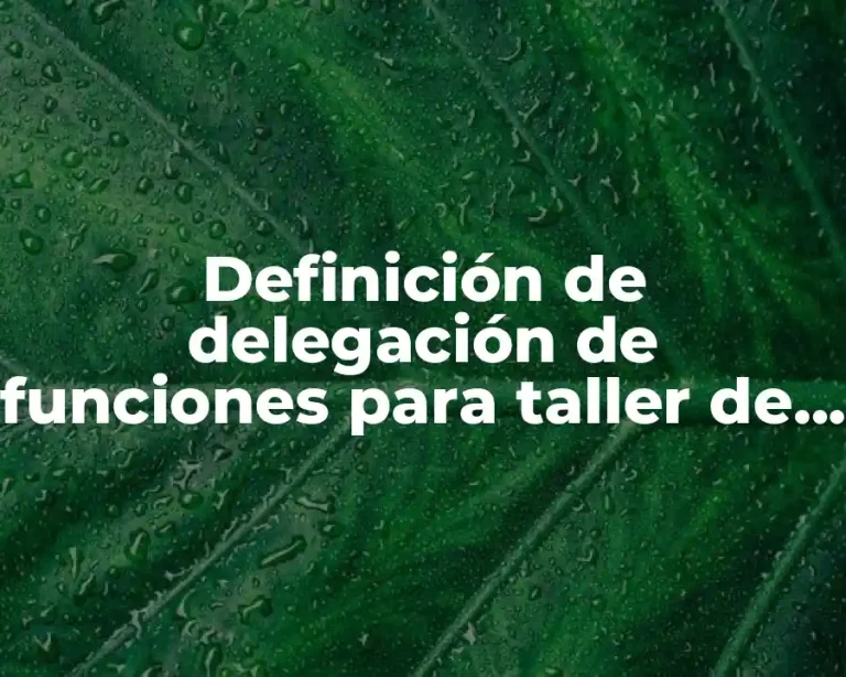 Definición de delegación de funciones para taller de dibujo técnico