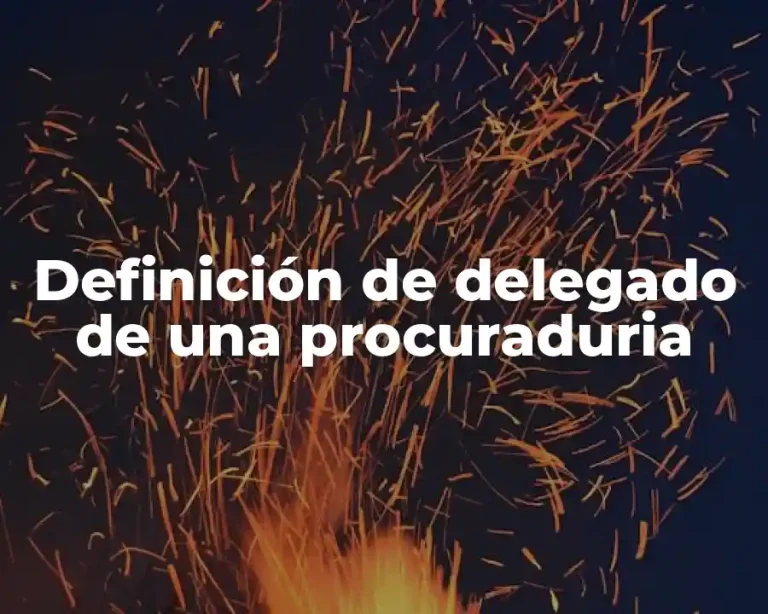 Definición de delegado de una procuraduria