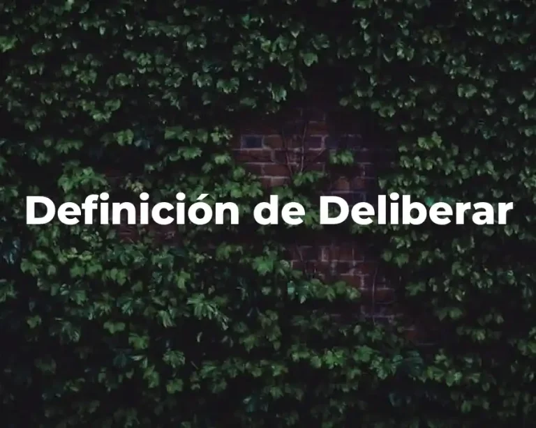 Definición de Deliberar