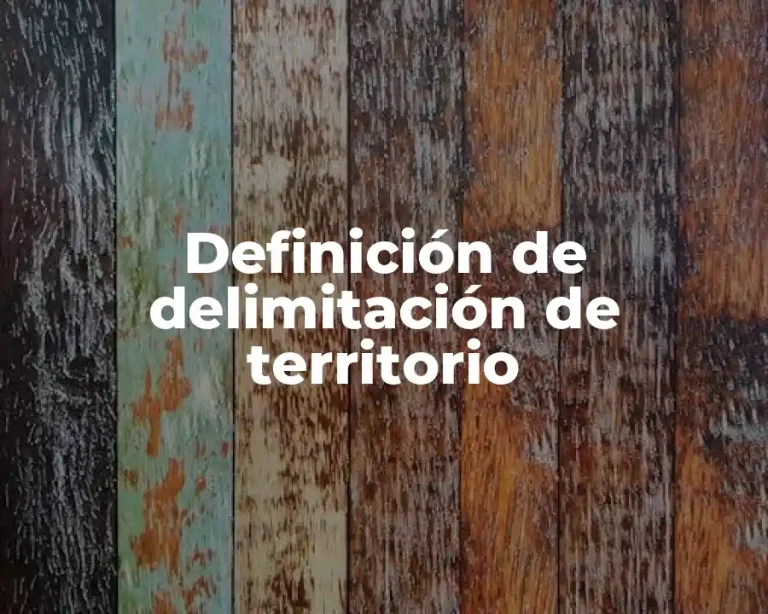 Definición de delimitación de territorio