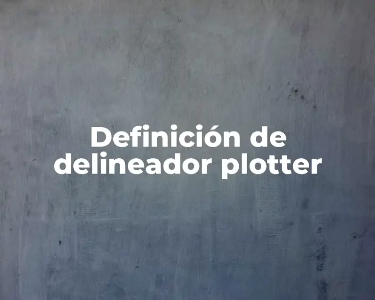 Definición de delineador plotter