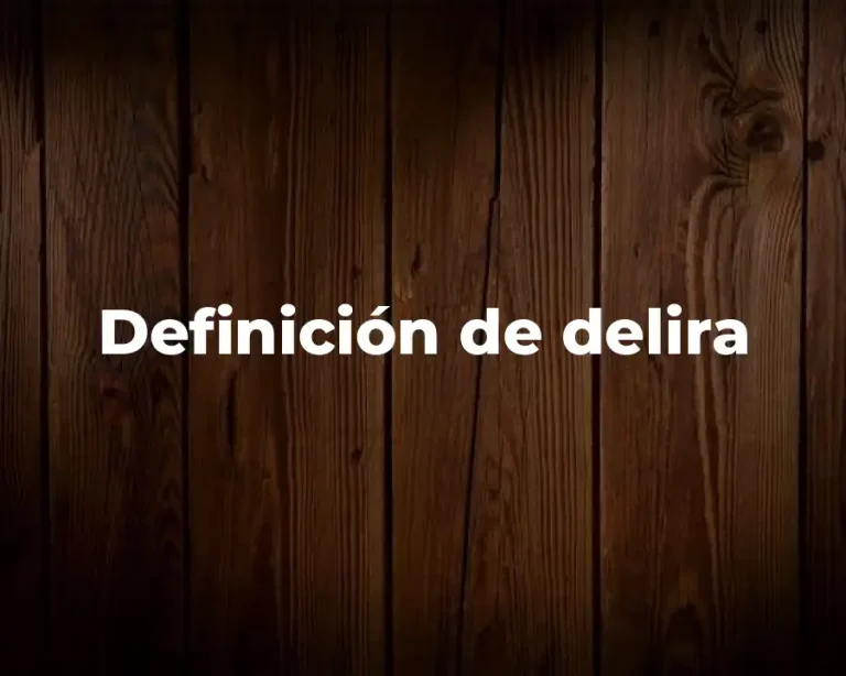 Definición de delira