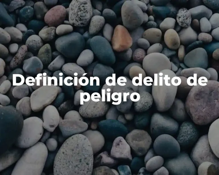 Definición de delito de peligro