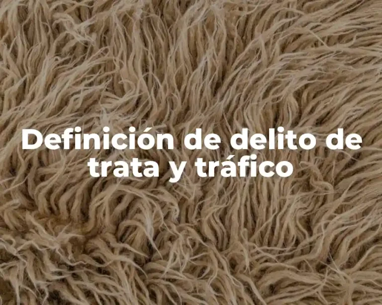 Definición de delito de trata y tráfico