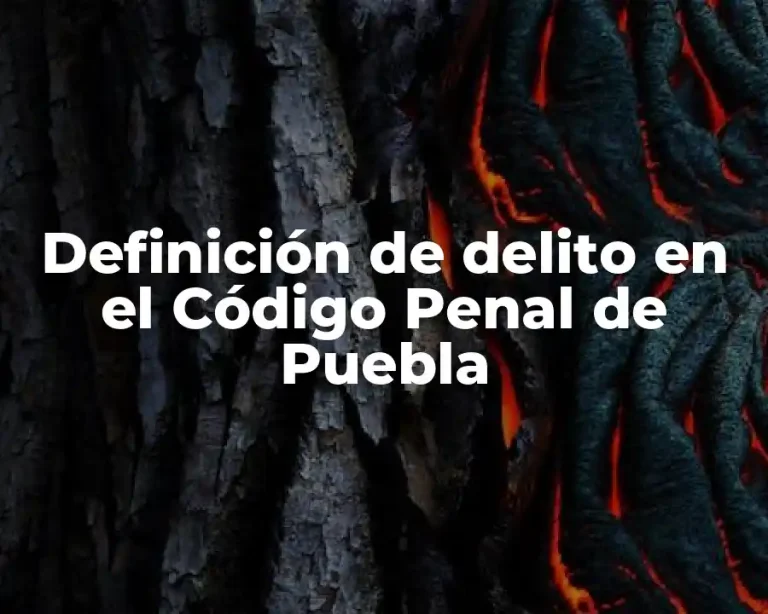 Definición de delito en el Código Penal de Puebla