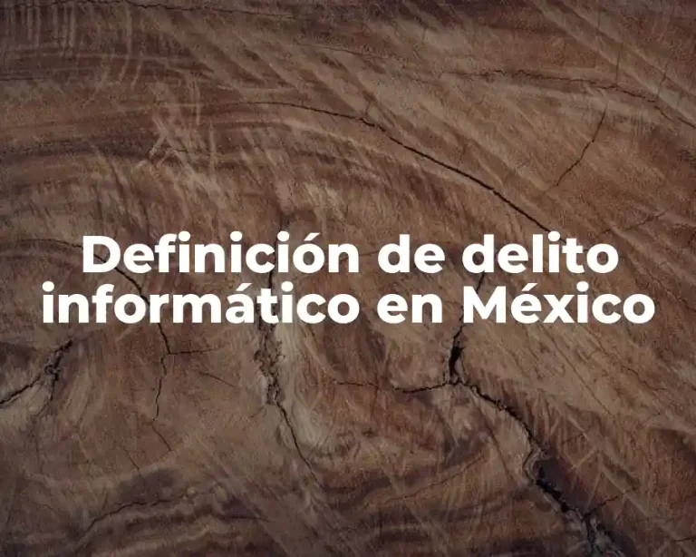 Definición de delito informático en México