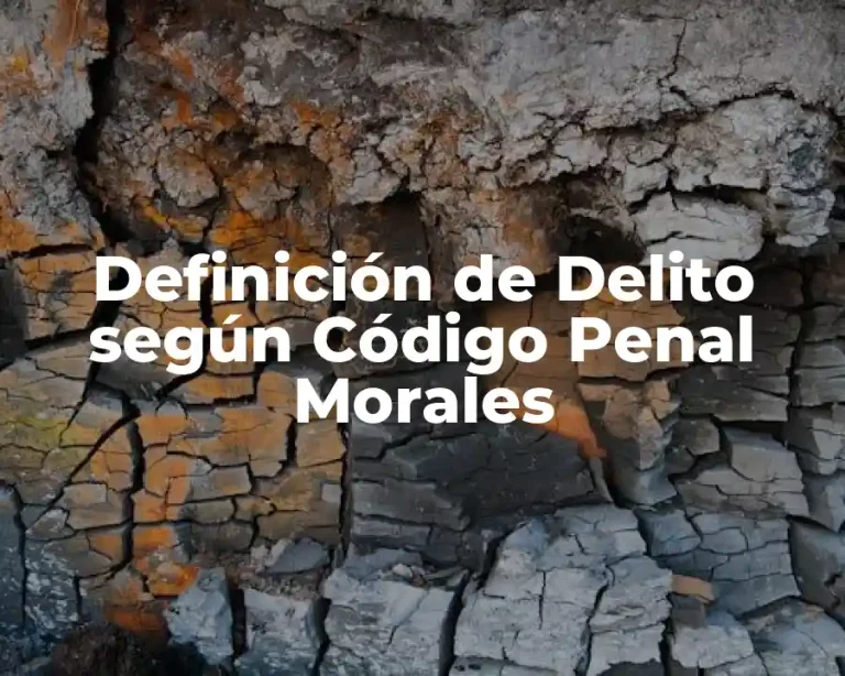 Definición de Delito según Código Penal Morales