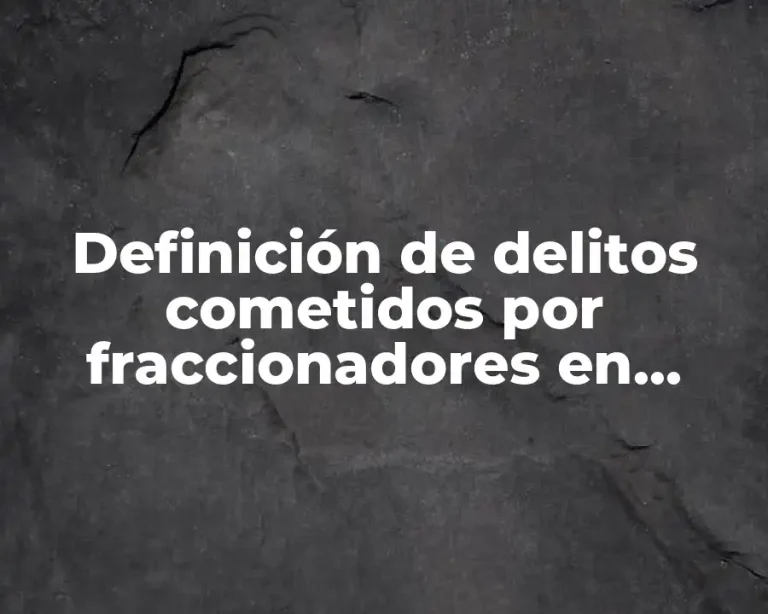 Definición de delitos cometidos por fraccionadores en Tlaxcala