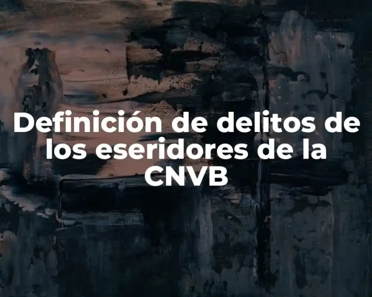 Definición de delitos de los eseridores de la CNVB