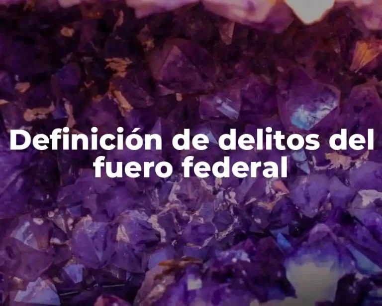 Definición de delitos del fuero federal