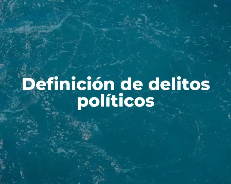 Definición de delitos políticos