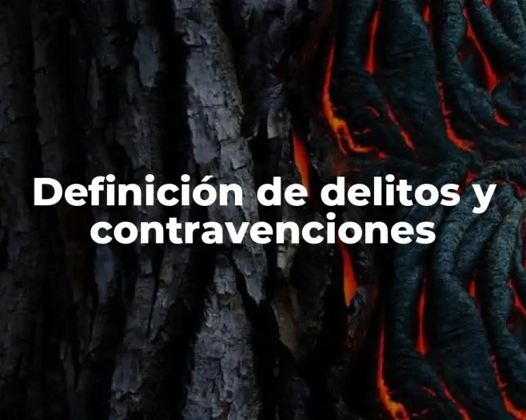 Definición de delitos y contravenciones
