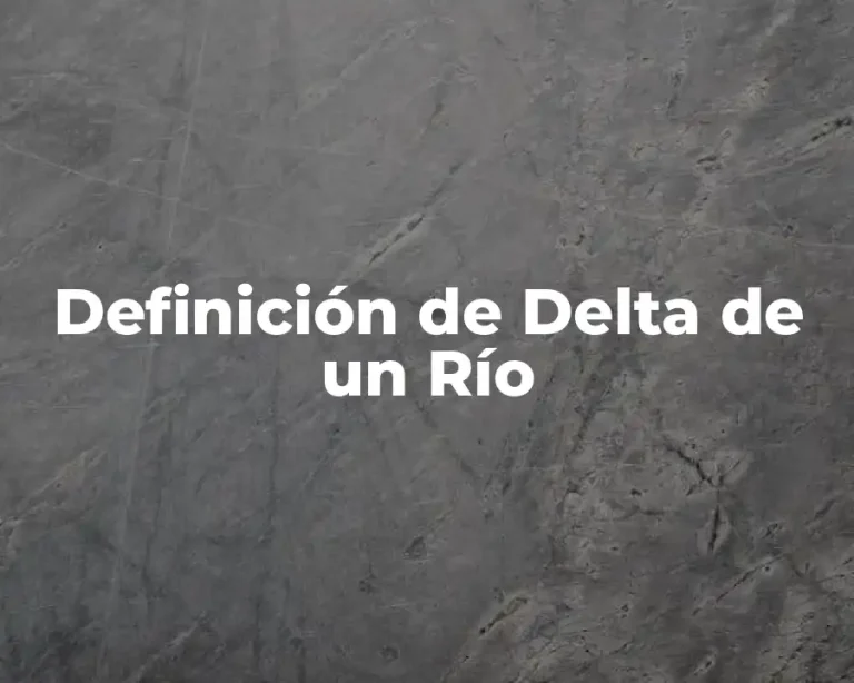 Definición de Delta de un Río