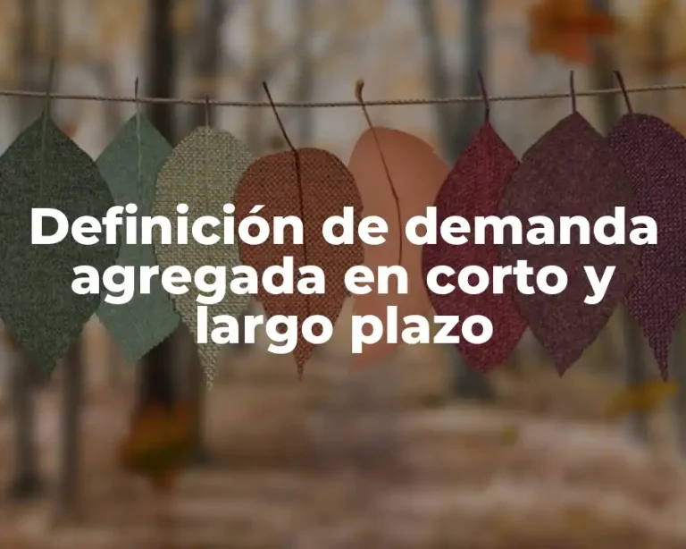 Definición de demanda agregada en corto y largo plazo