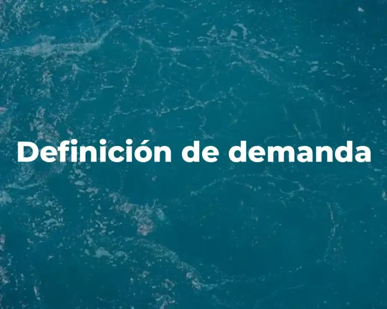 Definición de demanda