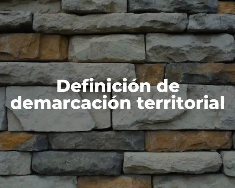 Definición de demarcación territorial