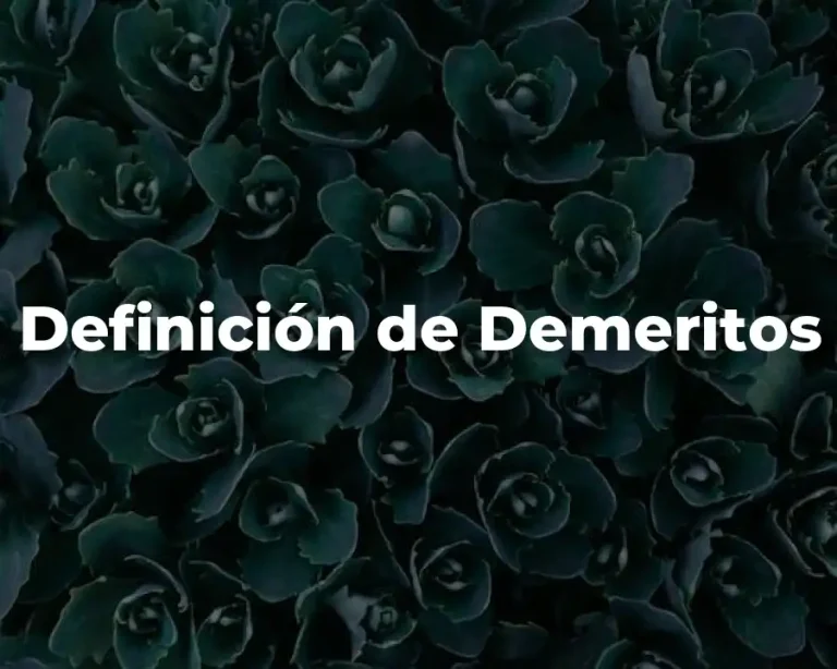 Definición de Demeritos