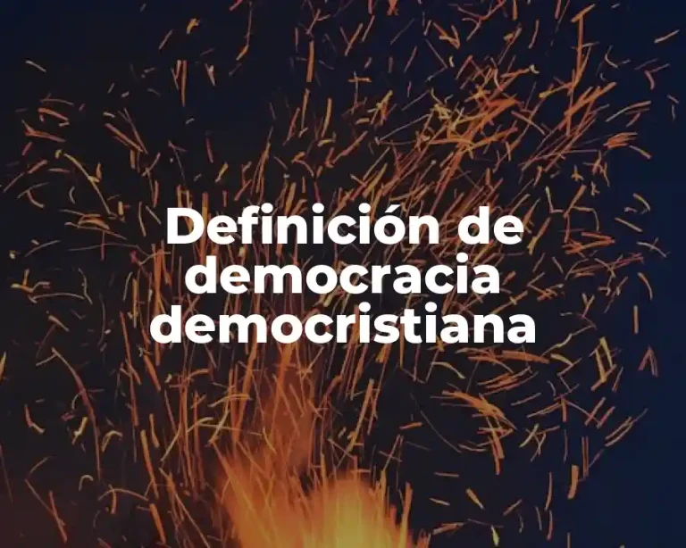 Definición de democracia democristiana