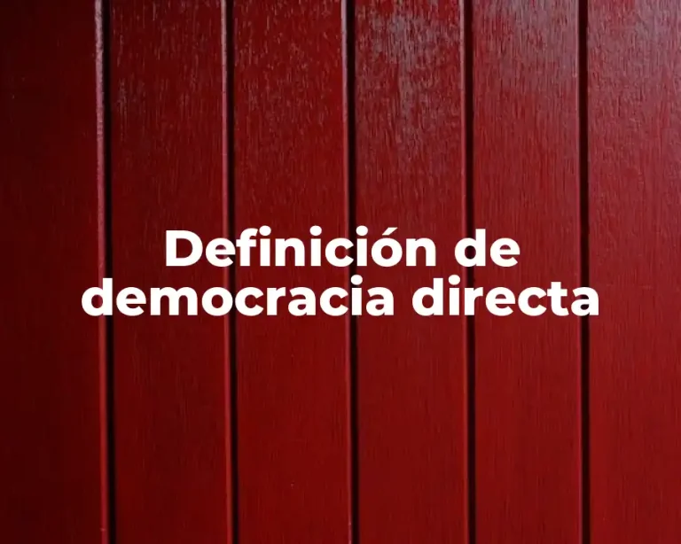 Definición de democracia directa