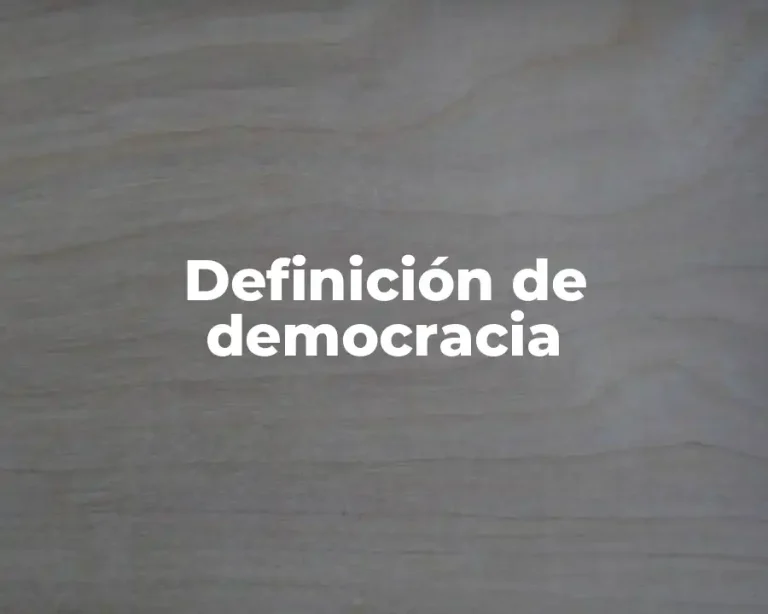 Definición de democracia