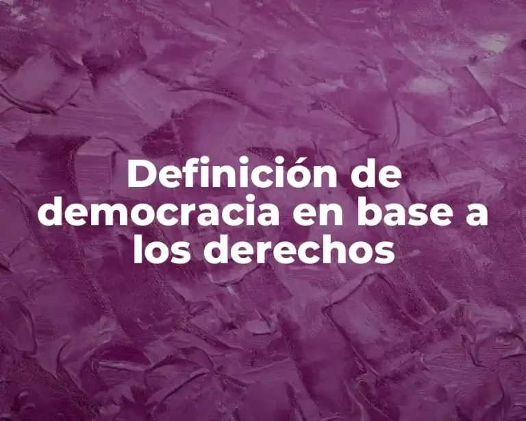 Definición de democracia en base a los derechos