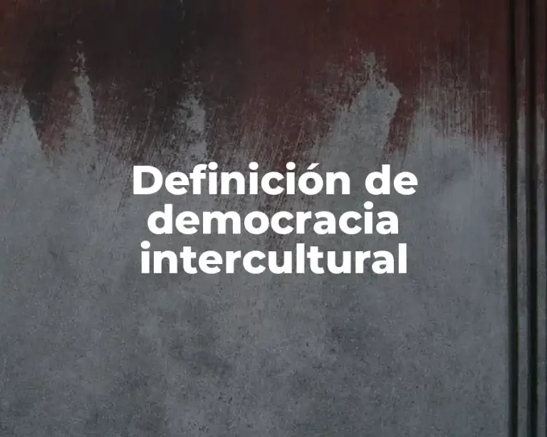 Definición de democracia intercultural
