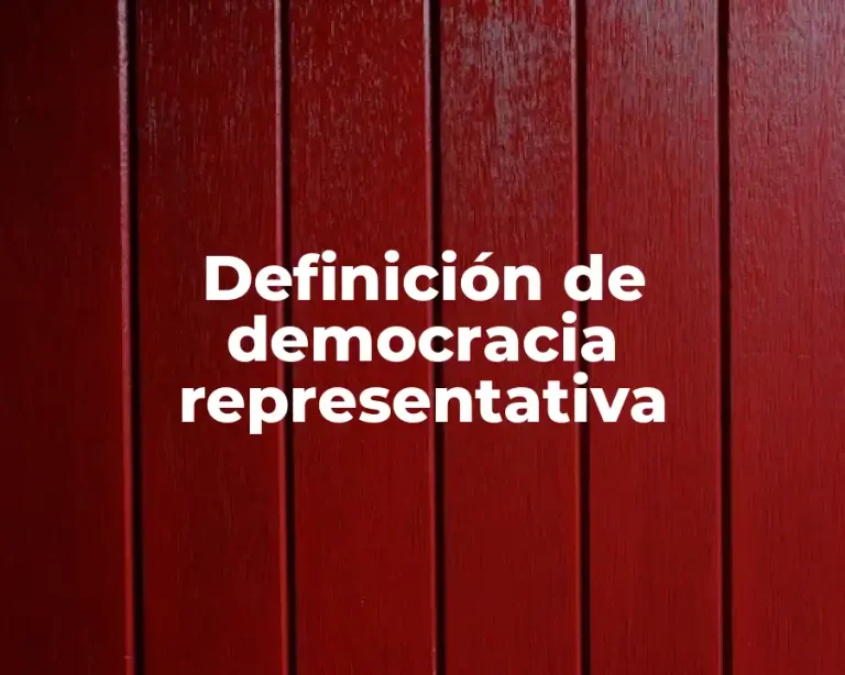Definición de democracia representativa