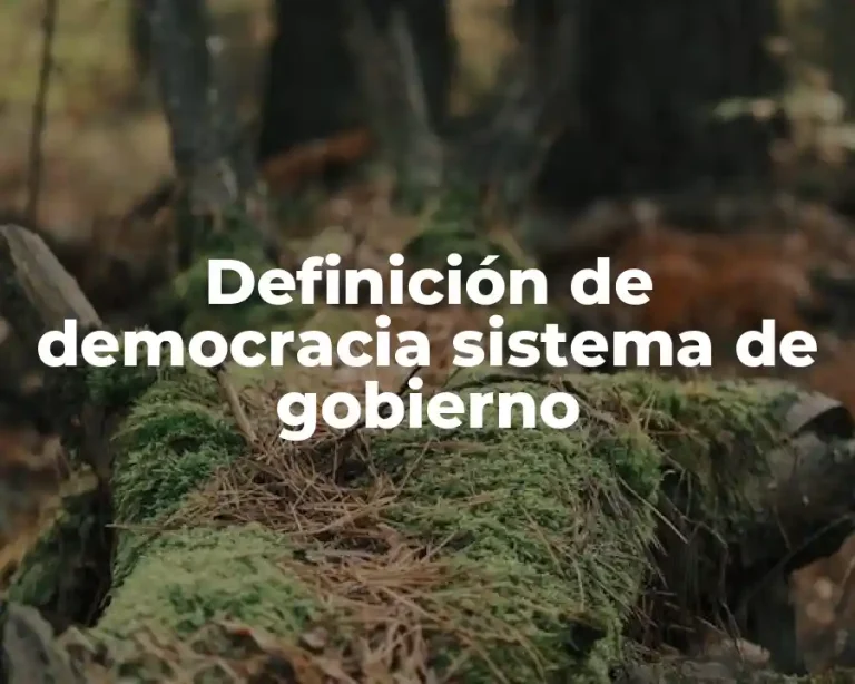 Definición de democracia sistema de gobierno