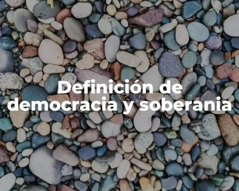 Definición de democracia y soberania