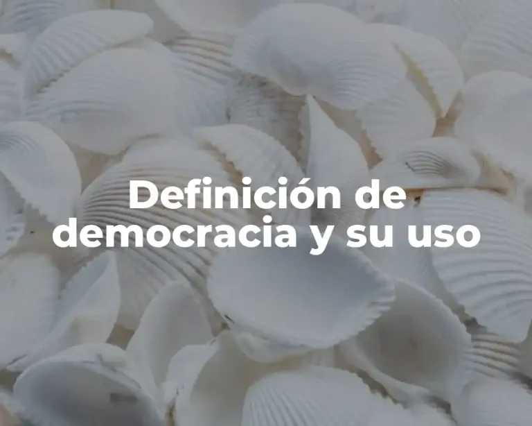 Definición de democracia y su uso