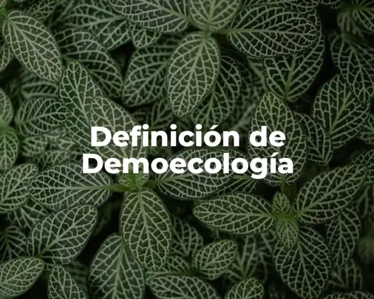 Definición de Demoecología