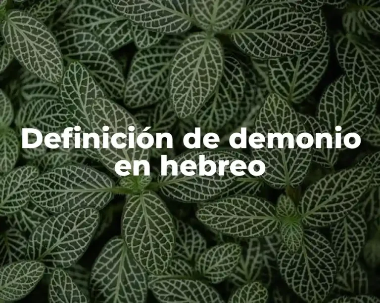 Definición de demonio en hebreo