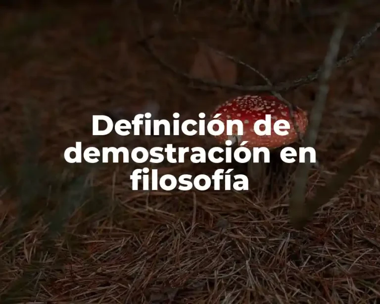 Definición de demostración en filosofía