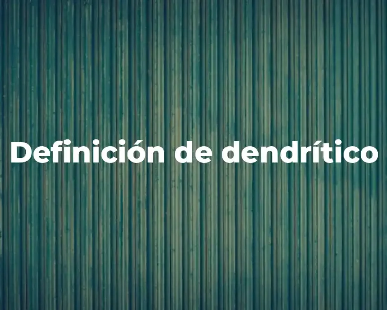 Definición de dendrítico