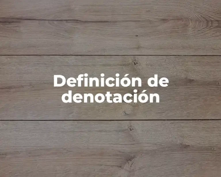 Definición de denotación