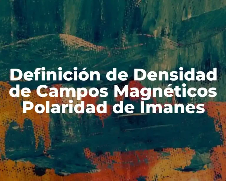 Definición de Densidad de Campos Magnéticos Polaridad de Imanes