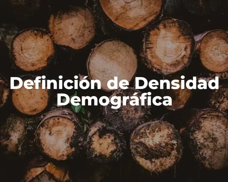 Definición de Densidad Demográfica