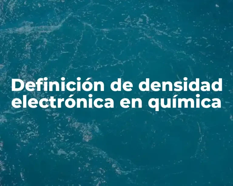 Definición de densidad electrónica en química