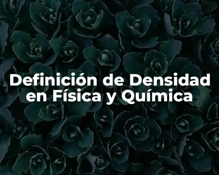 Definición de Densidad en Física y Química