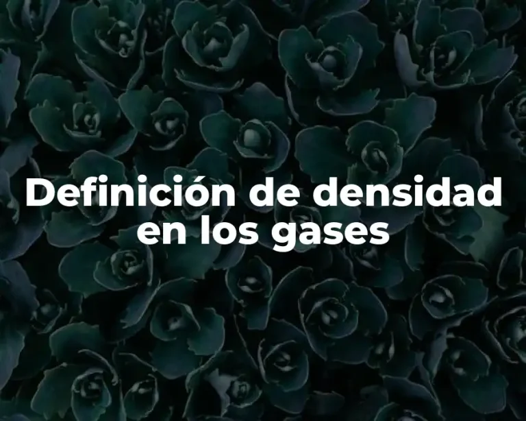 Definición de densidad en los gases