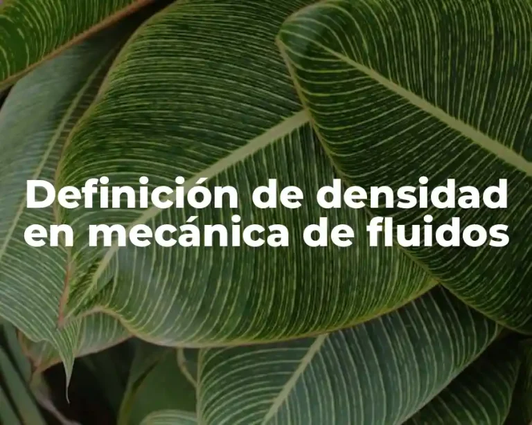 Definición de densidad en mecánica de fluidos